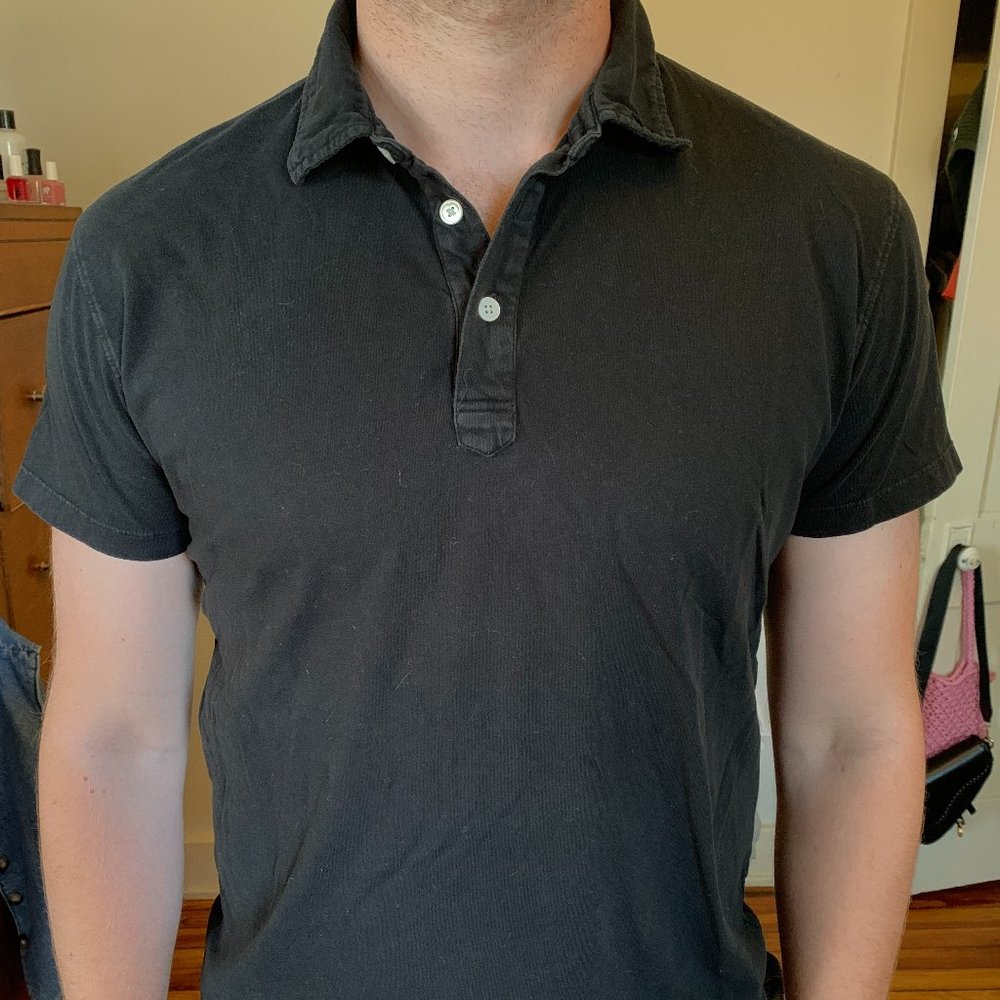 BUCK MASON Sueded Polo Shirt M